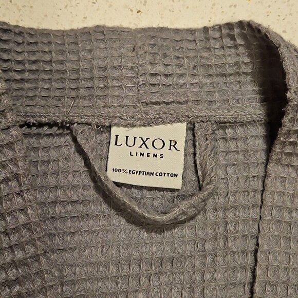 Hotel Spa Robe Waffle Weave HERS Egyptian Cotton Luxor Las Vegas Full Length OS - Picture 10 of 10